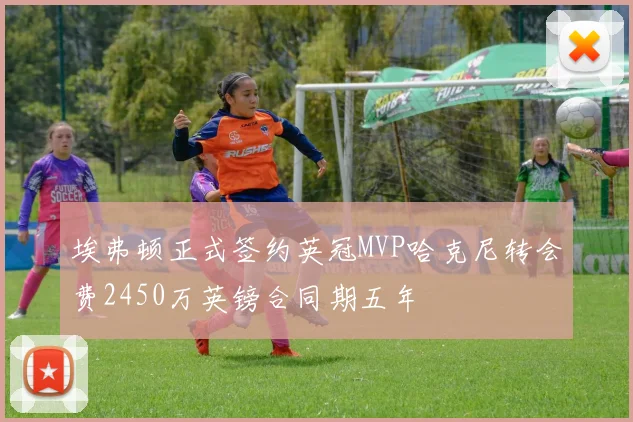 埃弗顿正式签约英冠MVP哈克尼转会费2450万英镑合同期五年